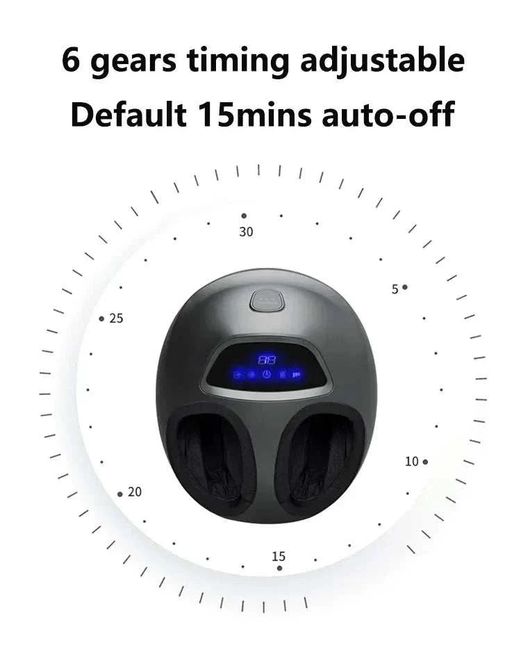 Adjustable Shiatsu Foot Massager Machine with auto-off timer.
