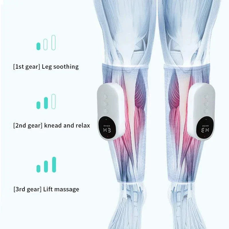 Best Electric leg massager with wireless air compression and heating for calf muscle relaxation.