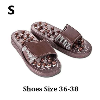 Foot Massager Acupuncture Slippers with acupressure nodes, ergonomic design, anti-slip soles, size 36-38.