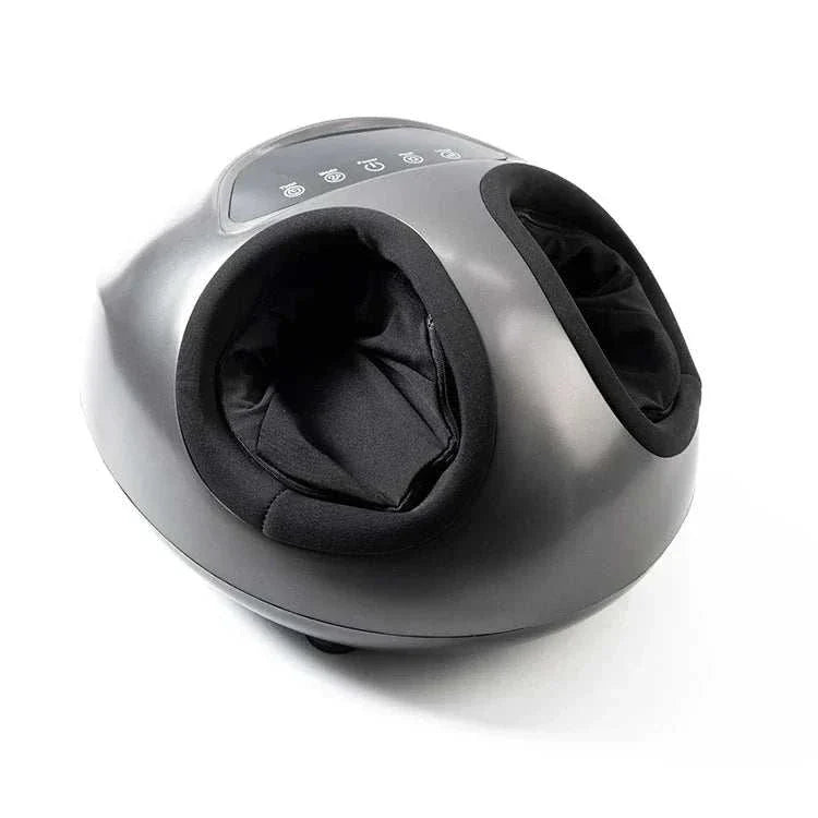 Shiatsu foot massager machine with air compression and deep kneading technology.