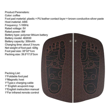 Electric EMS Foot Massager Pad 