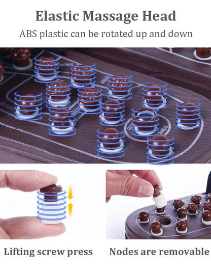 Foot Massager Acupuncture Slippers with Elastic Massage Head and Removable Acupressure Nodes for Reflexology Therapy.