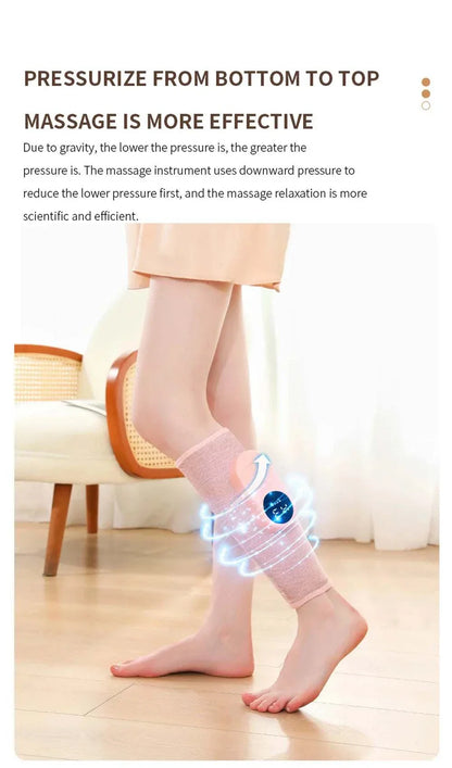 Best Electric leg massager with air compression, applying pressure for calf relaxation.