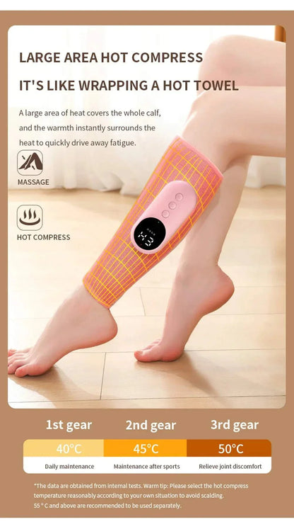 Best Electric leg massager with air compression and heating for calf muscle relaxation.
